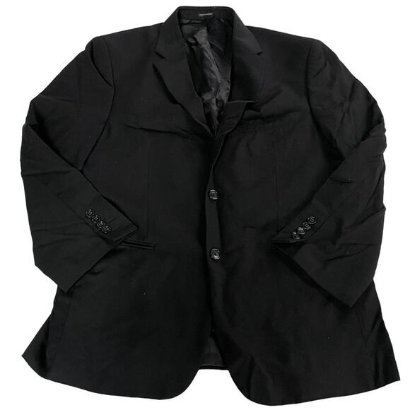 Joseph Abboud Blazer Mens 41 Regular Black Career Business Jacket Wool - Picture 1 of 9